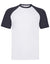 Shortsleeve Baseball T-shirt (Wit / Navy)