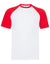 Shortsleeve Baseball T-shirt (Wit / Rood)