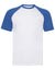 Shortsleeve Baseball T-shirt (Wit / Blauw)